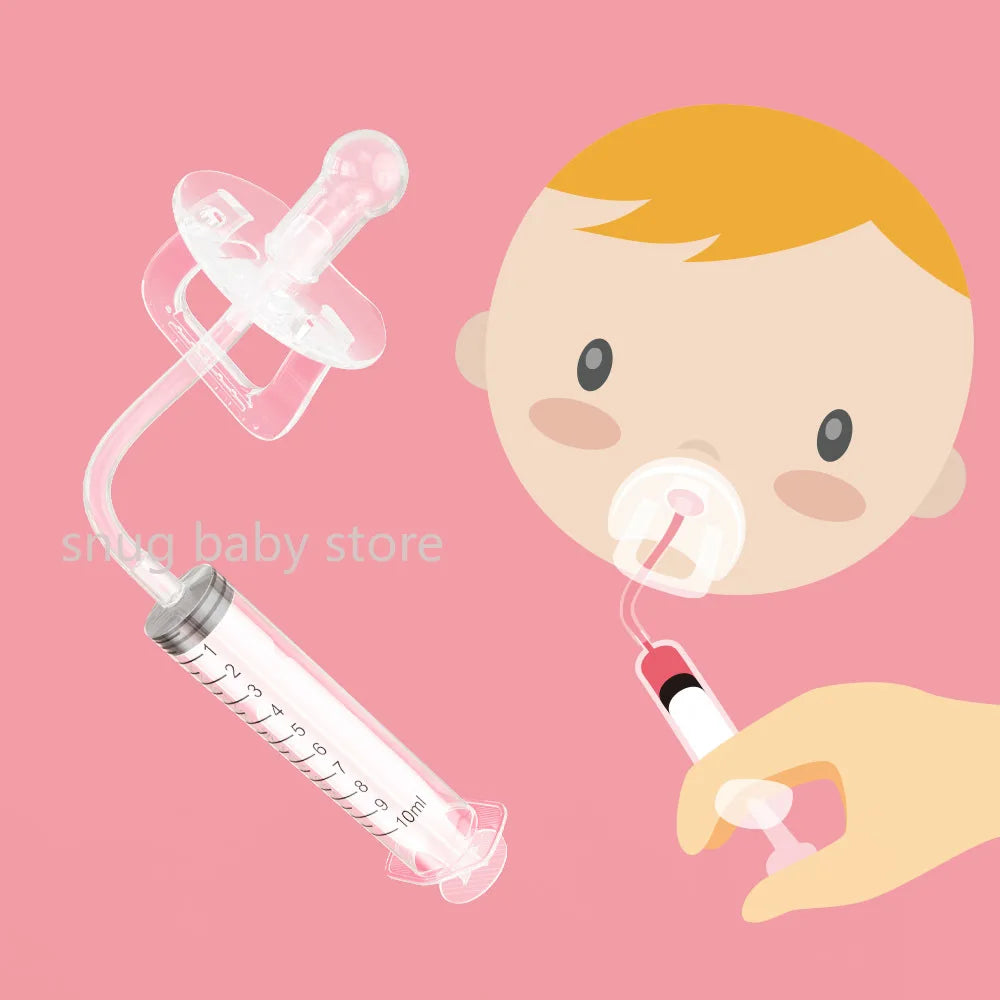 Baby Dropper Dispenser Transparent Pacifier Smart Medicine Dispenser Needle Feeder Squeeze Medicine Kids Feeding Utensils