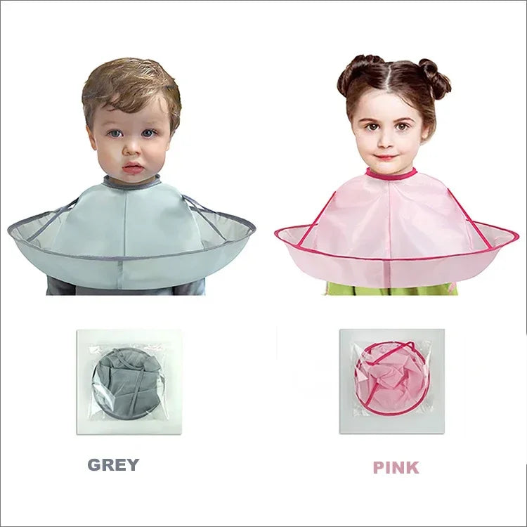 Kids Haircut Cape Reusable Barber Hair Cutting Cape Tools Foldable Hair Catch for Home Use Hairdressing Apron Baby Accessories