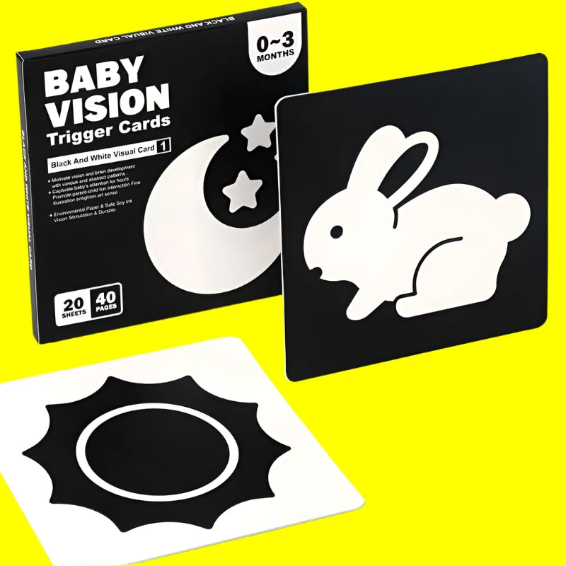 Baby Visual Stimulation Cards Montessori High Contrast Flash Card Infant Gift For Children Cognition Toy