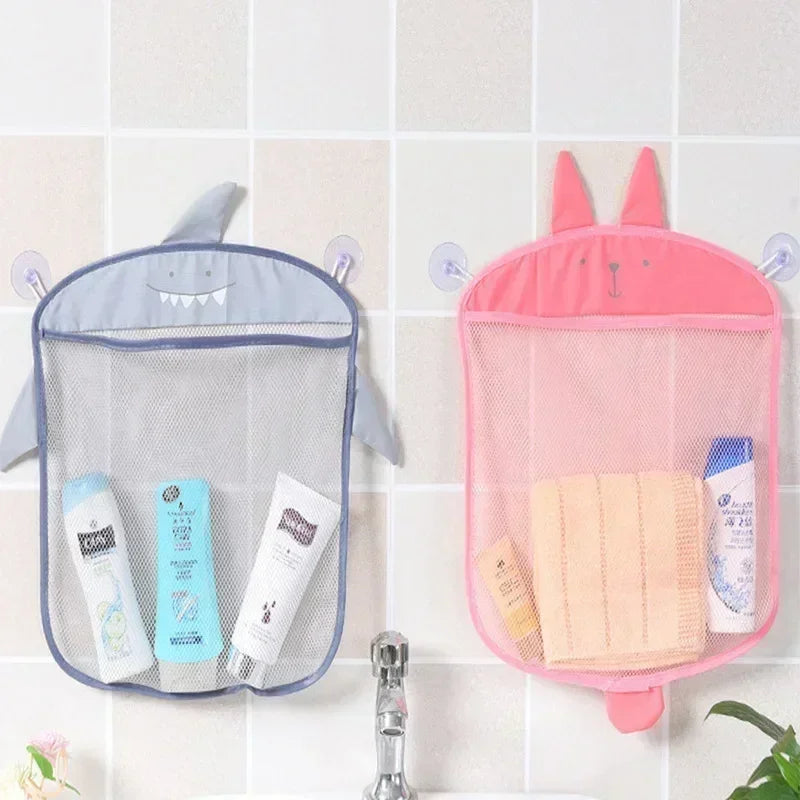 Baby Bath Toys Organizer Quick Dry Toddlers Mesh Net Bag for Bathroom Toy Storage Cartoon Shape Sand Beach Toys Storage Holder