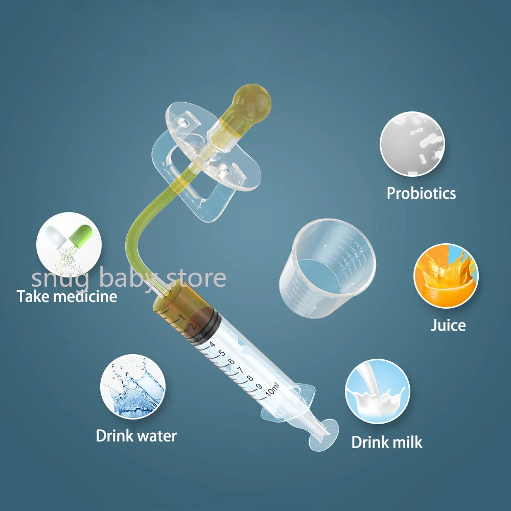 Baby Dropper Dispenser Transparent Pacifier Smart Medicine Dispenser Needle Feeder Squeeze Medicine Kids Feeding Utensils